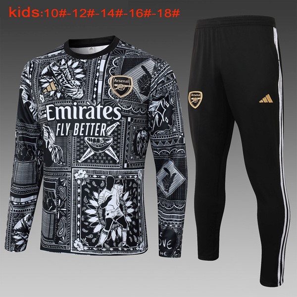 Niños Camiseta Training Arsenal 2024/25 Negro Blanco